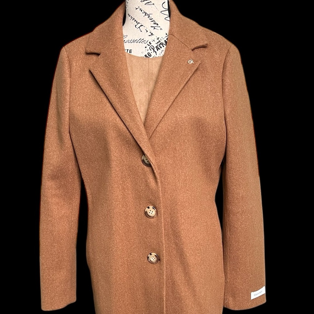 Calvin Klein Elegant Tan Women's Coat - Picture 5 of 14
